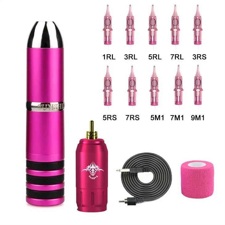 Kit de máquina de rotulador de tatuaje con batería inalámbrica